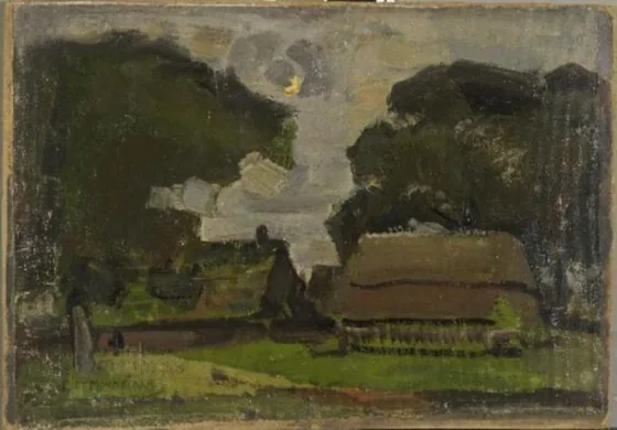 Farmstead under oak trees I