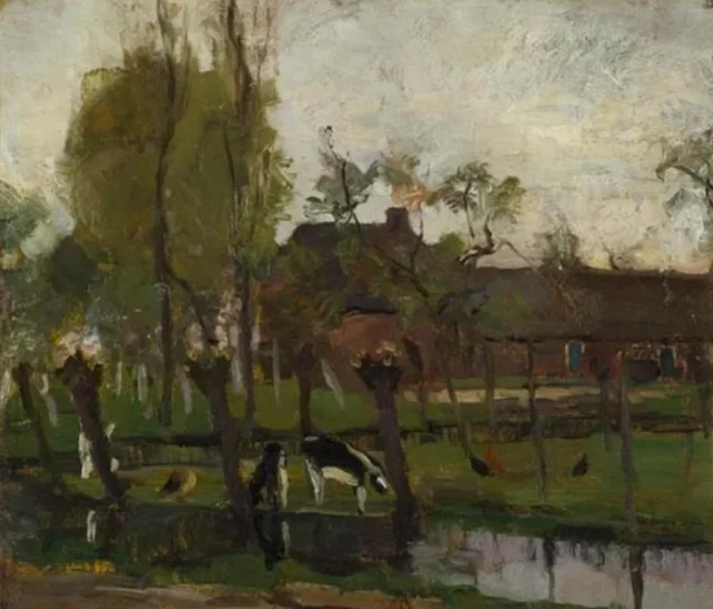 Granja con sauces junto al agua II, Piet Mondrian