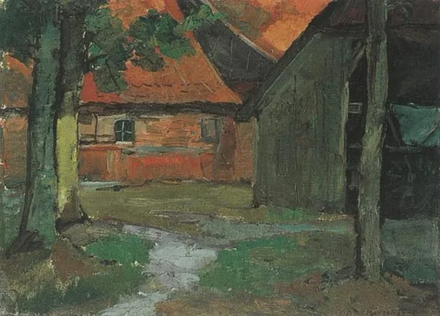 Patio de granja con cochera en el Achterhoek