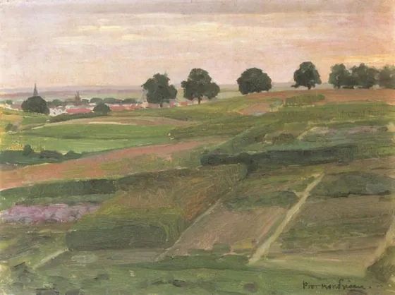 Fields overlooking Arnhem from the north