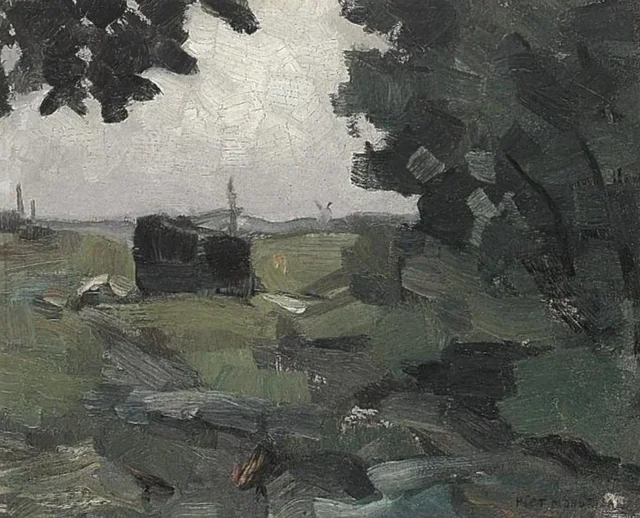 Impresión libre de un paisaje de pólder