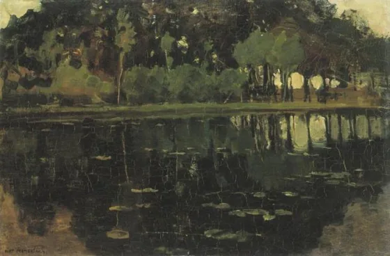 Geinrust farm with truncated tall trees and saplings