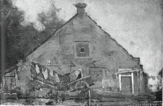 House on the Gein, 1741, reversed sketch