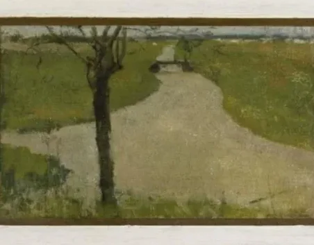 Irrigation ditch with young pollarded willow II