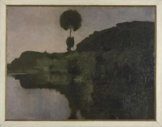 Isolated tree on the Gein in late evening