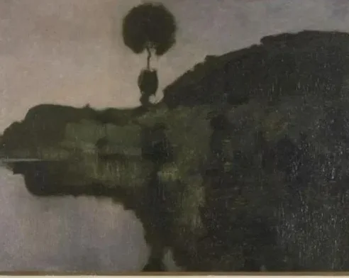Isolated tree on the Gein in late evening