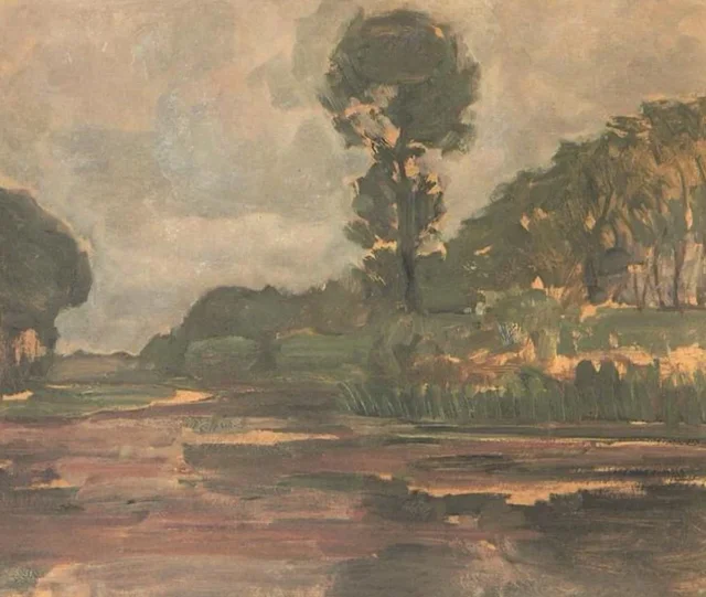 Árbol aislado en el Gein con cielo gris
