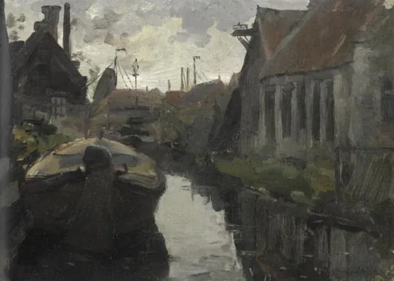Lange Bleekerssloot with barge