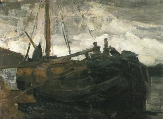 Moored tjalk