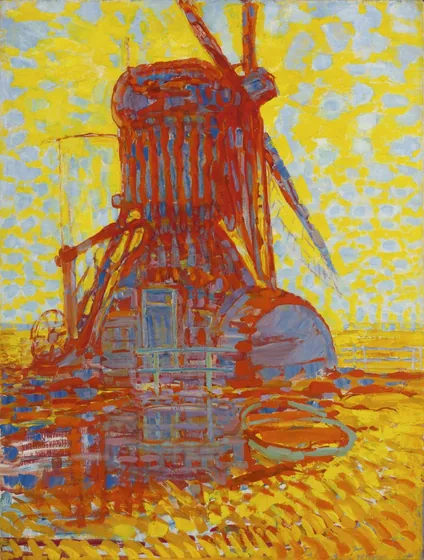 Moulin dans la lumière du soleil
