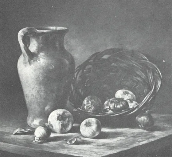 Pitcher with onions