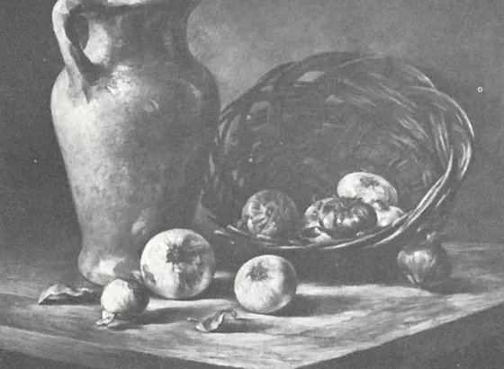 Pitcher with onions