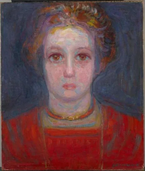Portrait of a girl in red