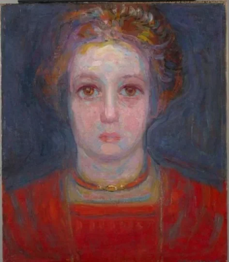 Portrait of a girl in red