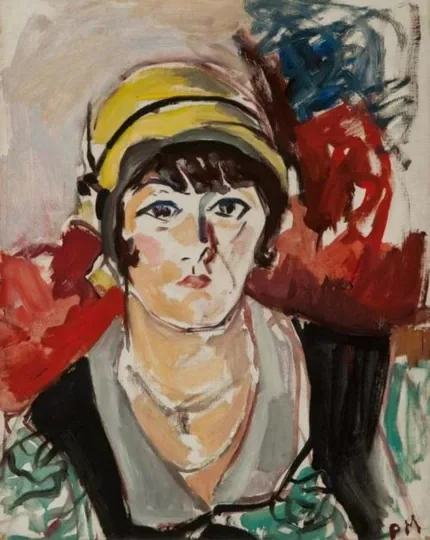 Portrait of a woman in a yellow hat