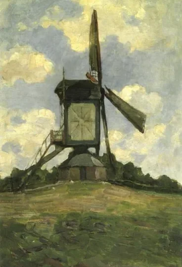 Post mill at Heeswijk, side view