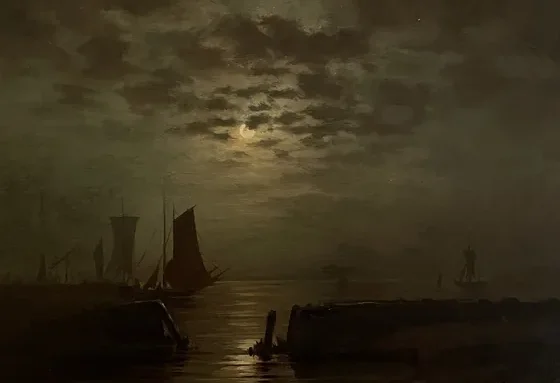 Ships in the moonlight