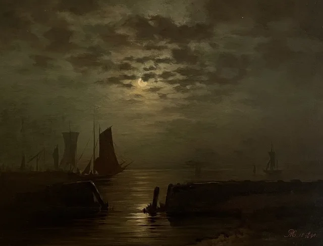 Barcos a la luz de la luna