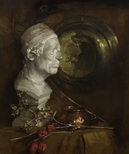 Still life with a plaster bust