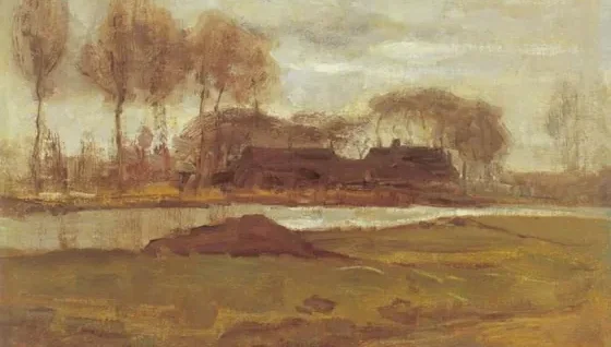 Summer night: preliminary study in oil