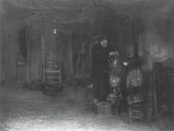 The home: Hannes van Nistelrode at his pot stove