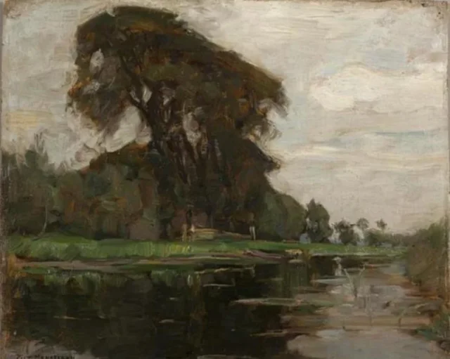 柵と門柱のあるラントザイヒト農場
