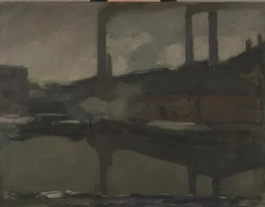 The royal wax candle factory, oil sketch