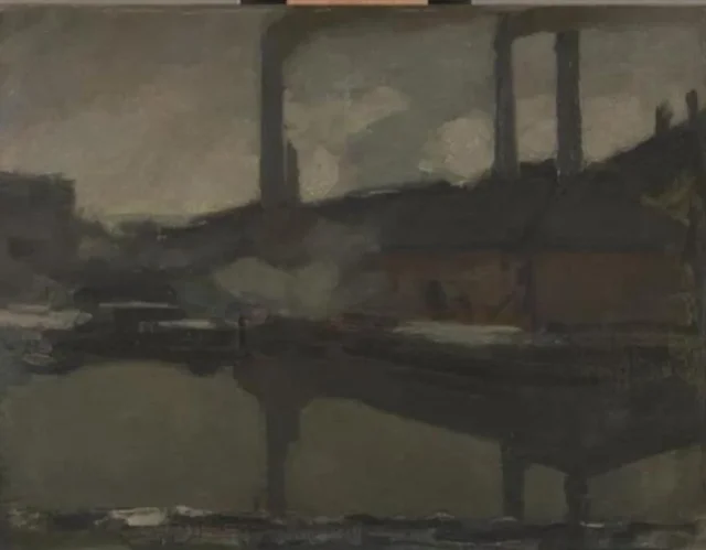 王立蠟燭工場（油彩下絵）