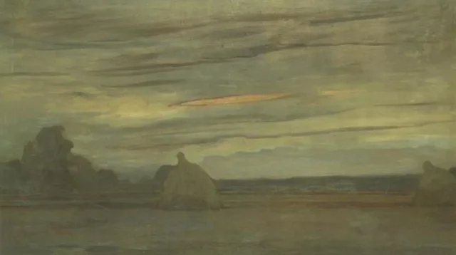 Dos almiares en un campo I