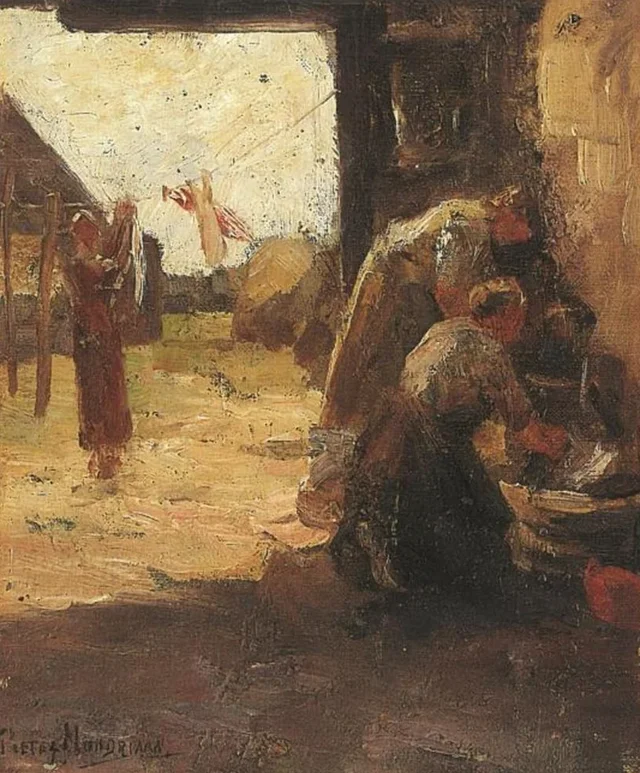 Mujeres haciendo la colada
