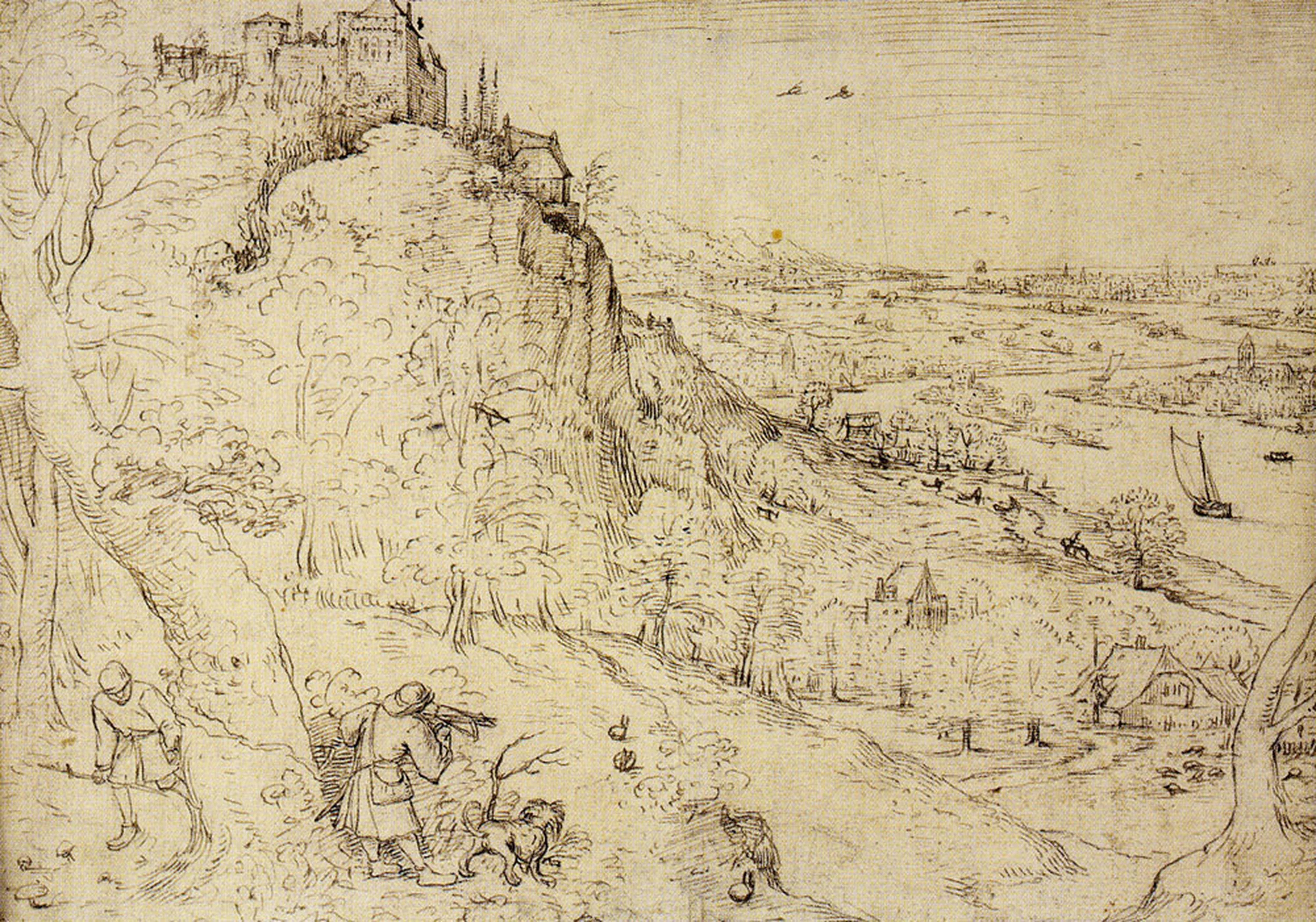 Landscape with Rabbit Hunt, Pieter Brueghel l'Ancien