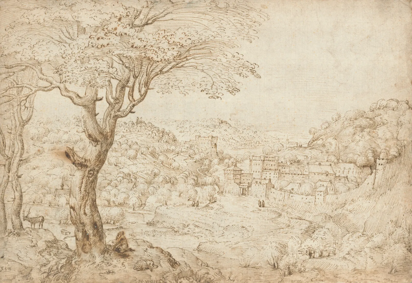 Landscape with the Penitence of Saint Jerome, Pieter Brueghel l'Ancien