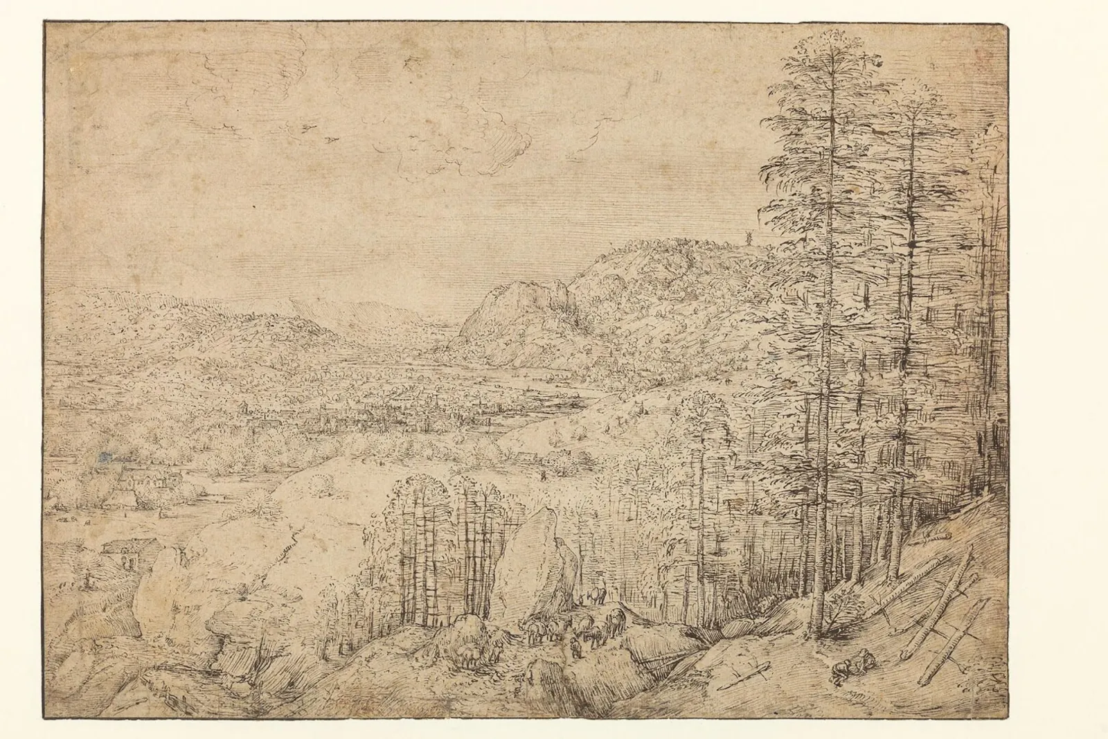 Mountain Landscape with a Mule Caravan, Pieter Brueghel l'Ancien