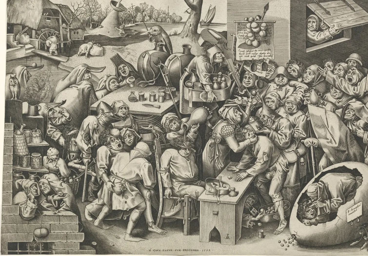Stone operation or Witch of Mallegem, Pieter Bruegel the Elder