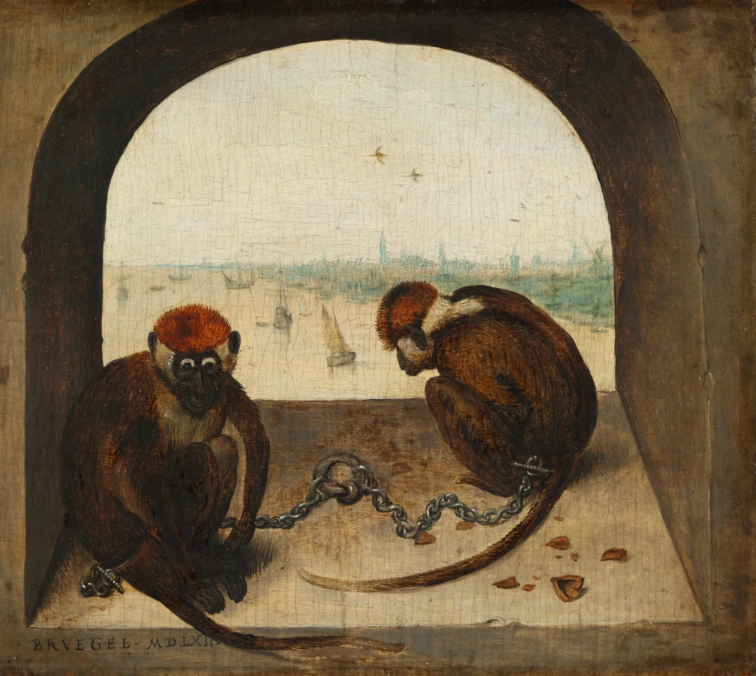 Two Chained Monkeys, Pieter Bruegel the Elder
