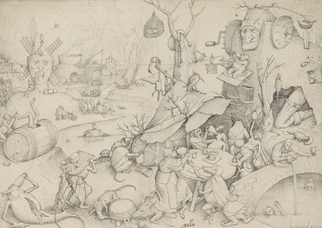 La Gourmandise, Pieter Brueghel l'Ancien