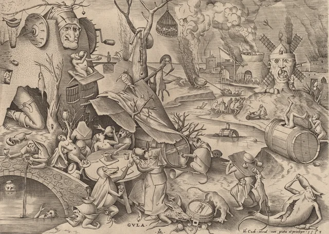 La Gourmandise, Pieter Brueghel l'Ancien