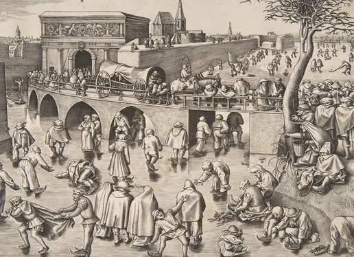 Ice Skating before the St. George's Gate, Antwerp