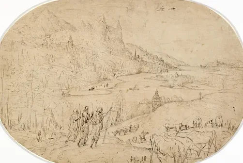 Mountain Landscape with the Journey to Emmaus