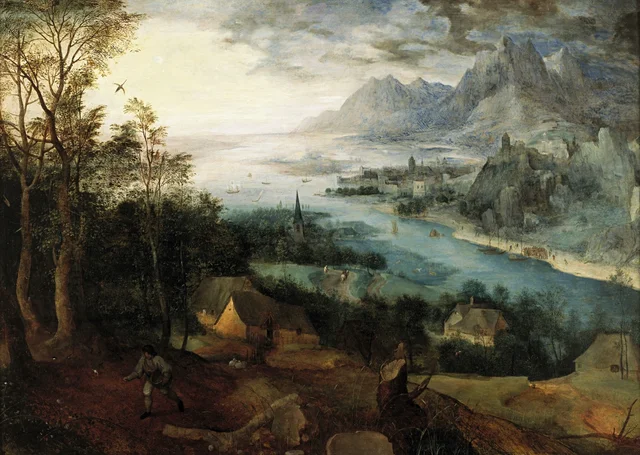 Paisaje fluvial con la parábola del sembrador, Pieter Brueghel el Viejo