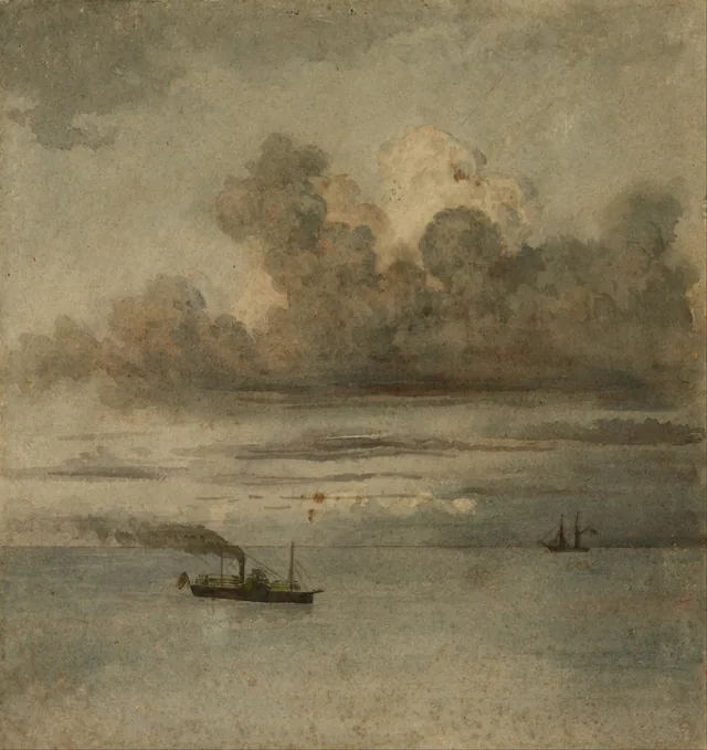 Paisagem com barcos, Prilidiano Pueyrredón