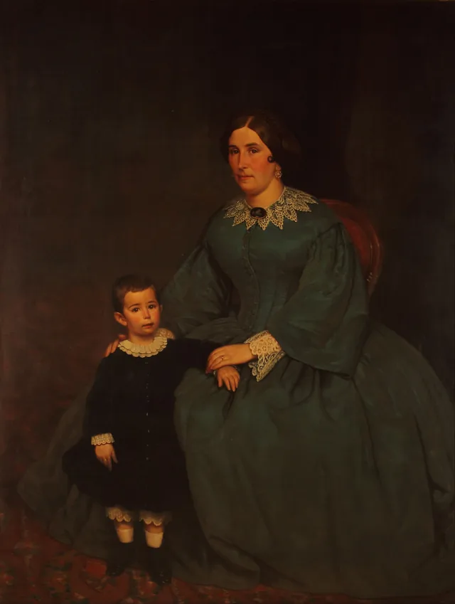Retrato de Cecilia R. de Peralta Ramos e seu filho, Prilidiano Pueyrredón