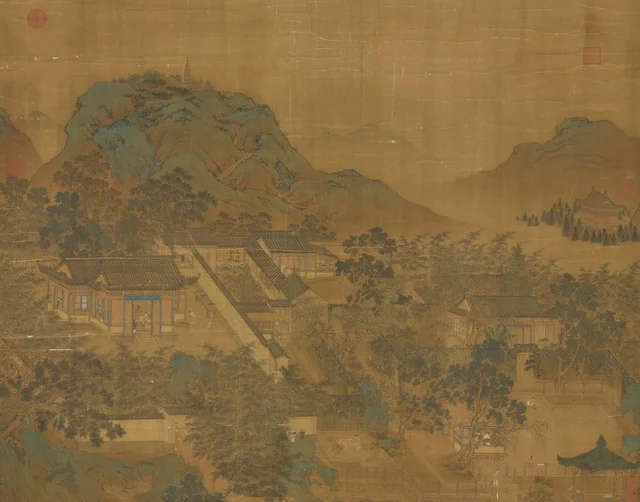 園林清課図, 仇英