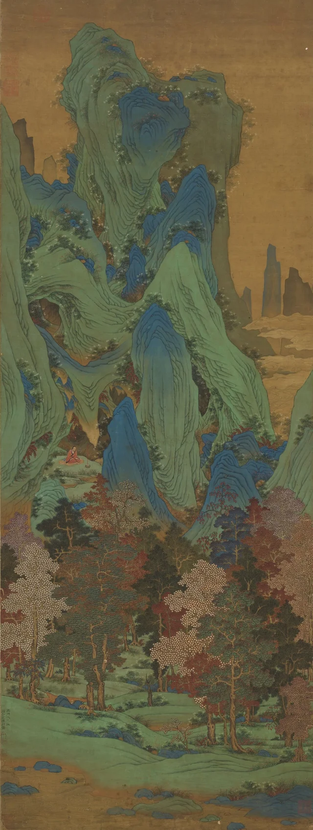 倣趙伯駒煉丹図, 仇英