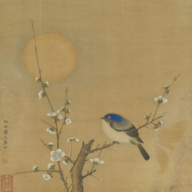 花鳥冊 梅雀, 仇英