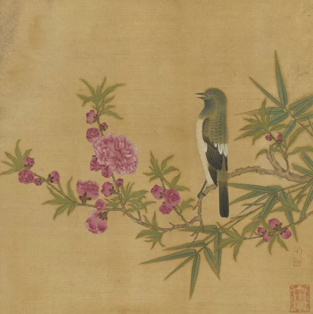 花鳥冊 夾竹桃, 仇英