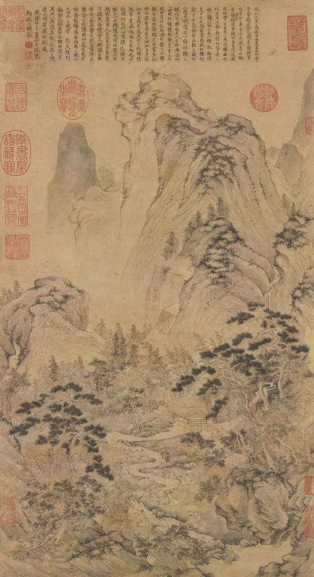 脩禊図, 仇英