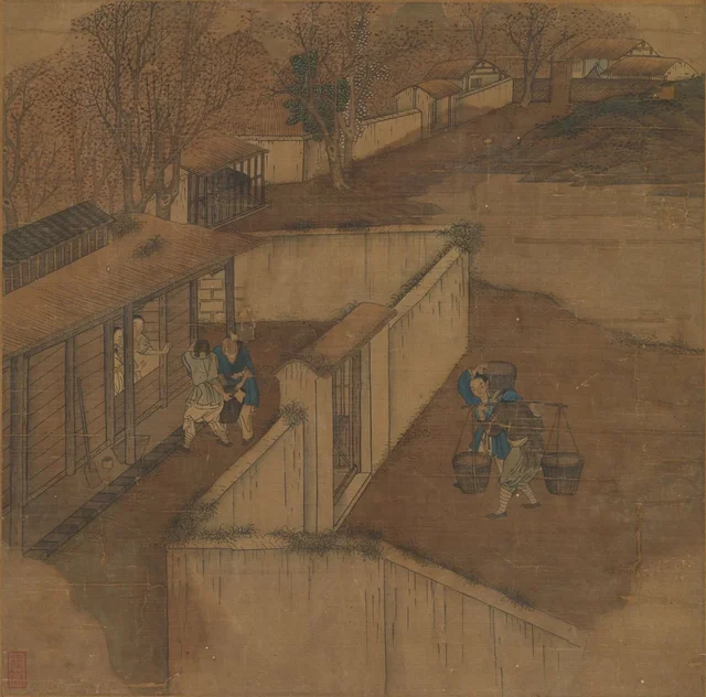 耕織図冊 進倉, 仇英
