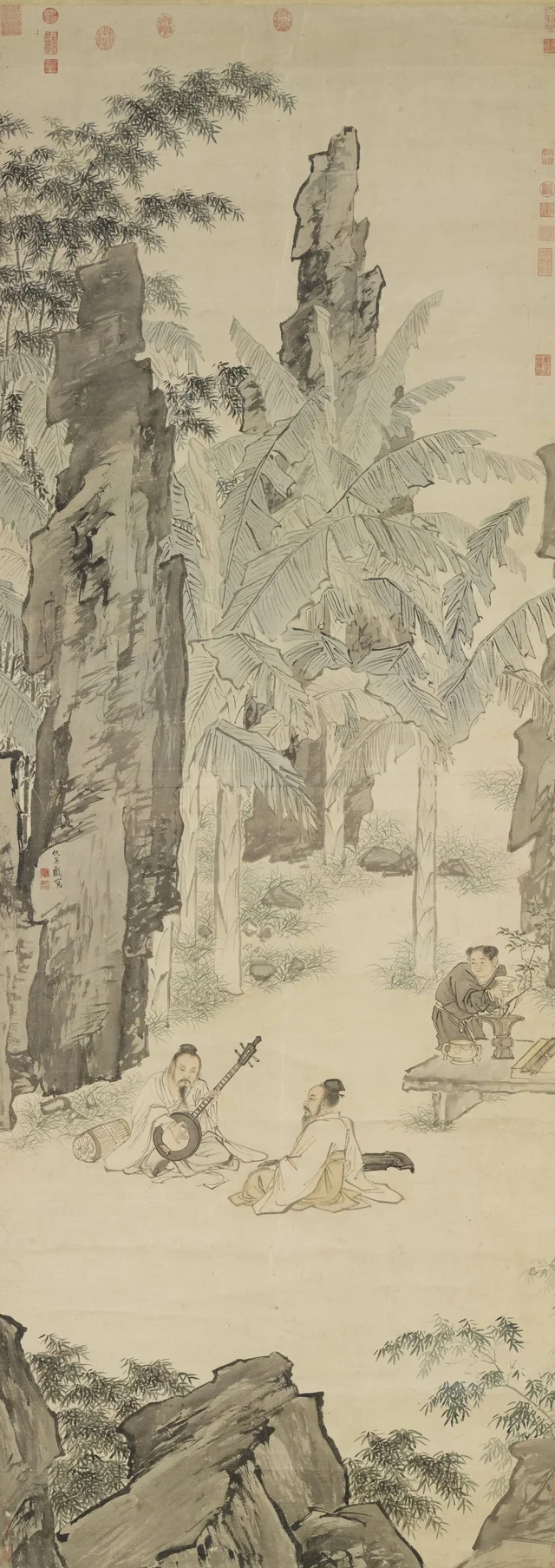 蕉陰結夏, 仇英