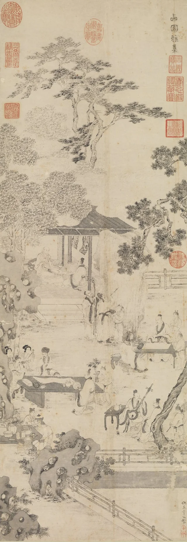 西園雅集図, 仇英